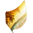 thumbnail image 3 of GZHJMY Women Girls Long Silk Scarf, Dusk on The Beach Summer Lightweight Shawl, Outdoor Floral Large Wrap 71X35 Inch, 3 of 5