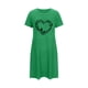 thumbnail image 5 of Camisón corto de talla grande para mujer, camisón de manga corta con estampado de pecho a la moda, camisón para mujer, 5 of 7