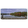 thumbnail image 1 of Lake Kitchen Mat, Wooden Dock and Island Ablaze in Fall Splendor Ludington State Park in Michigan USA, Plush Decorative Kitchen Mat with Non Slip Backing, 47" X 19", Multicolor, by Ambesonne, 1 of 1