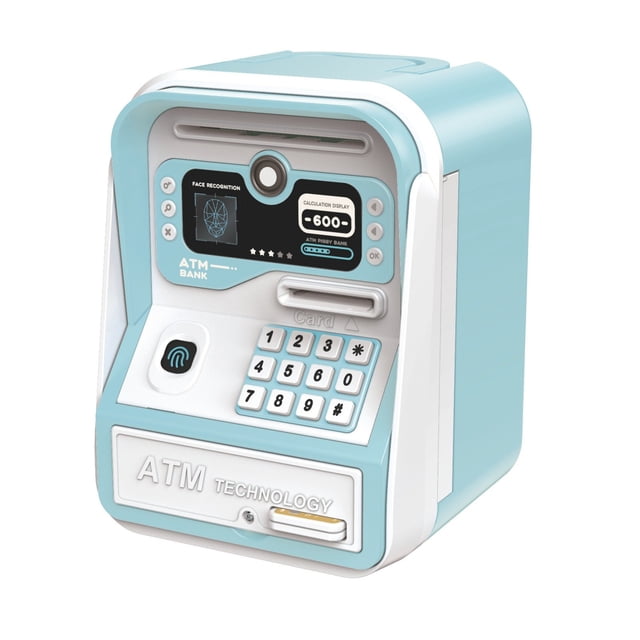 Klonfd Kids' Bank Real ATM Bank With Debit Card Deposit Machine Sorter Calculator Electronic Cool For Teenage Girls