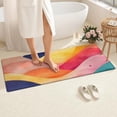 thumbnail image 4 of Colorful Tie Dye Mountain Pattern Bathroom Rugs Mat,Non Slip Microfiber Bathroom Rug,Rubber Backing,Soft Bathroom Mats for Bathroom Floor,Tub and Shower,60x24in(150x60cm), 4 of 5