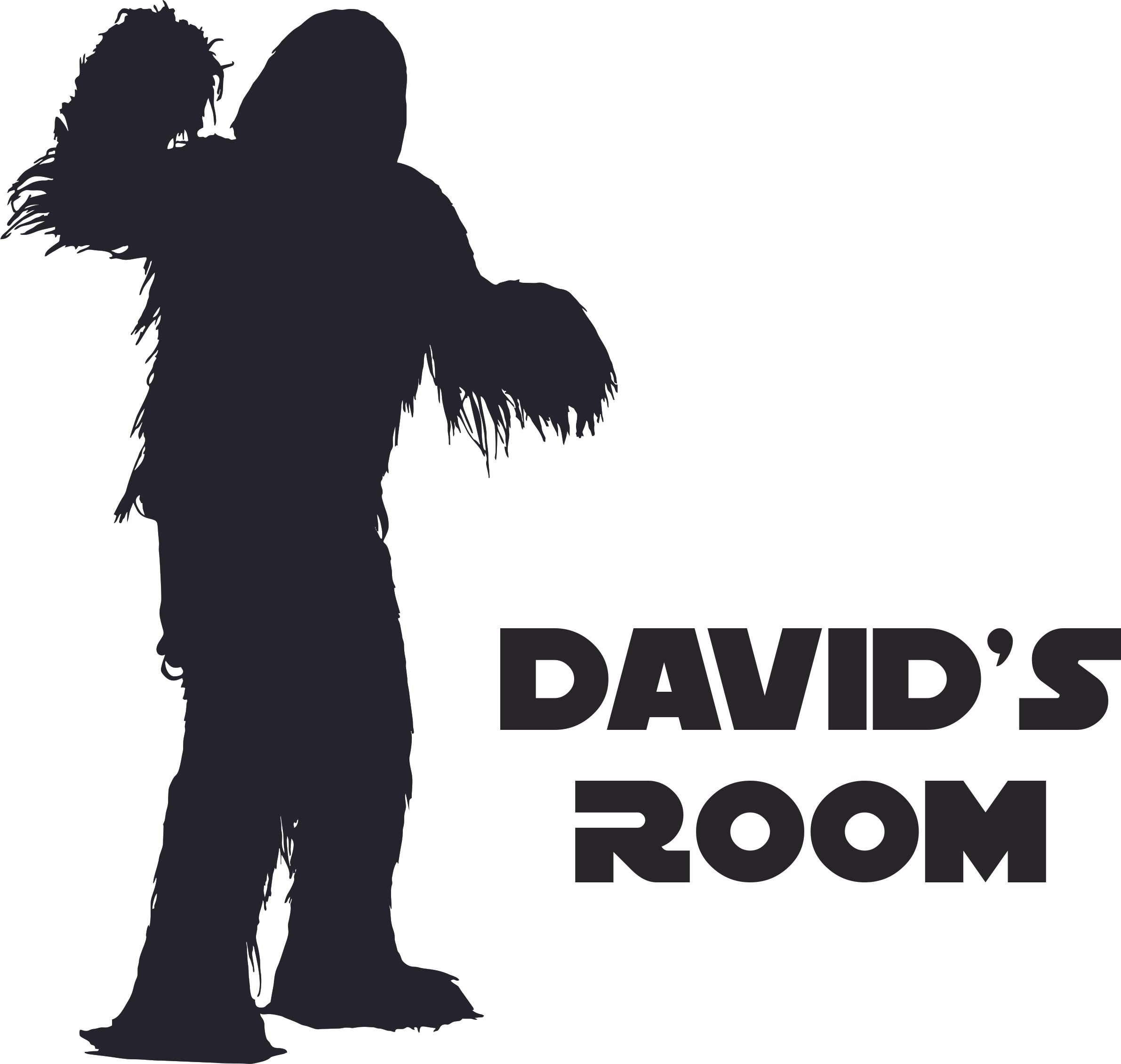 Chewbacca Star Wars Cartoon Character Design Customized Wall Art Vinyl