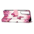 thumbnail image 5 of SaniMore Magnetic Flip Wallet Case for Samsung Galaxy S23 6.1", RFID Blocking Card Holder Painted Pattern PU Leather Cover with Kickstand & Wrist Strap Shockproof Protective Shell, Rose Butterfly, 5 of 6