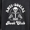 thumbnail image 3 of Instant Message - Anti Social Book Club Skeleton - Women's Lightweight French Terry Long Sleeve Shirt, 3 of 6