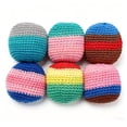 BBilaBu 6PCS Hand Made Knitted Footbag Set,Assorted Footbag Crochet ...