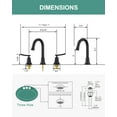 thumbnail image 6 of WOWOW 8 in. Widespread Double Handle Bathroom Faucet, 6 of 8