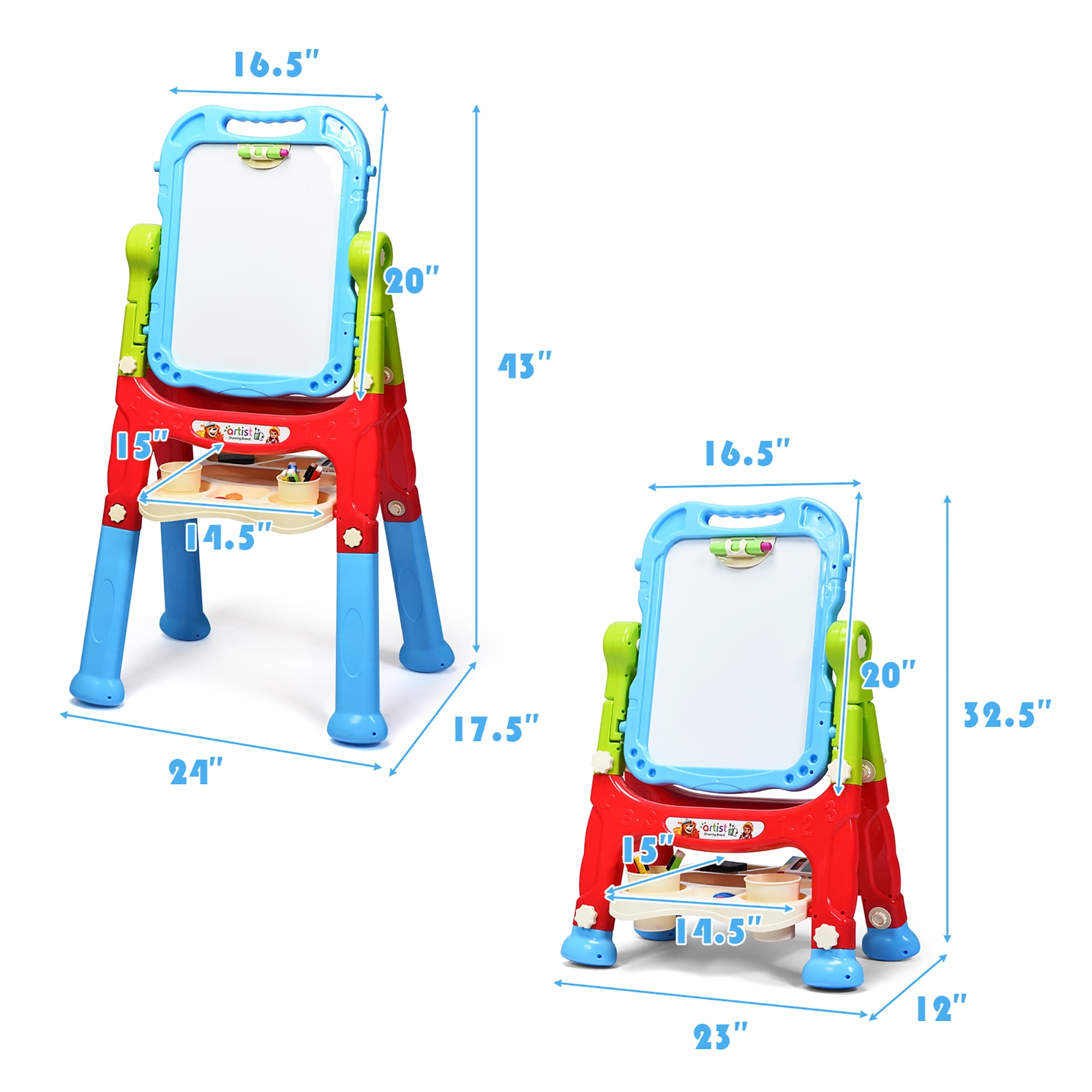Toy Gate ツ on Instagram: MEEDEN®️- WOODEN DOUBLE SIDED MAGNETIC BOARD  High-quality, natural pinewood is used to construct the standing easel.  Sturdy construction features more security and stability. Using throughout  whole childhood
