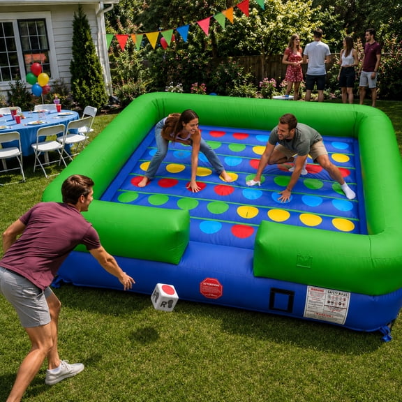 Pogo Bounce House Crossover Spin and Stretch Interactive Giant Inflatable Game