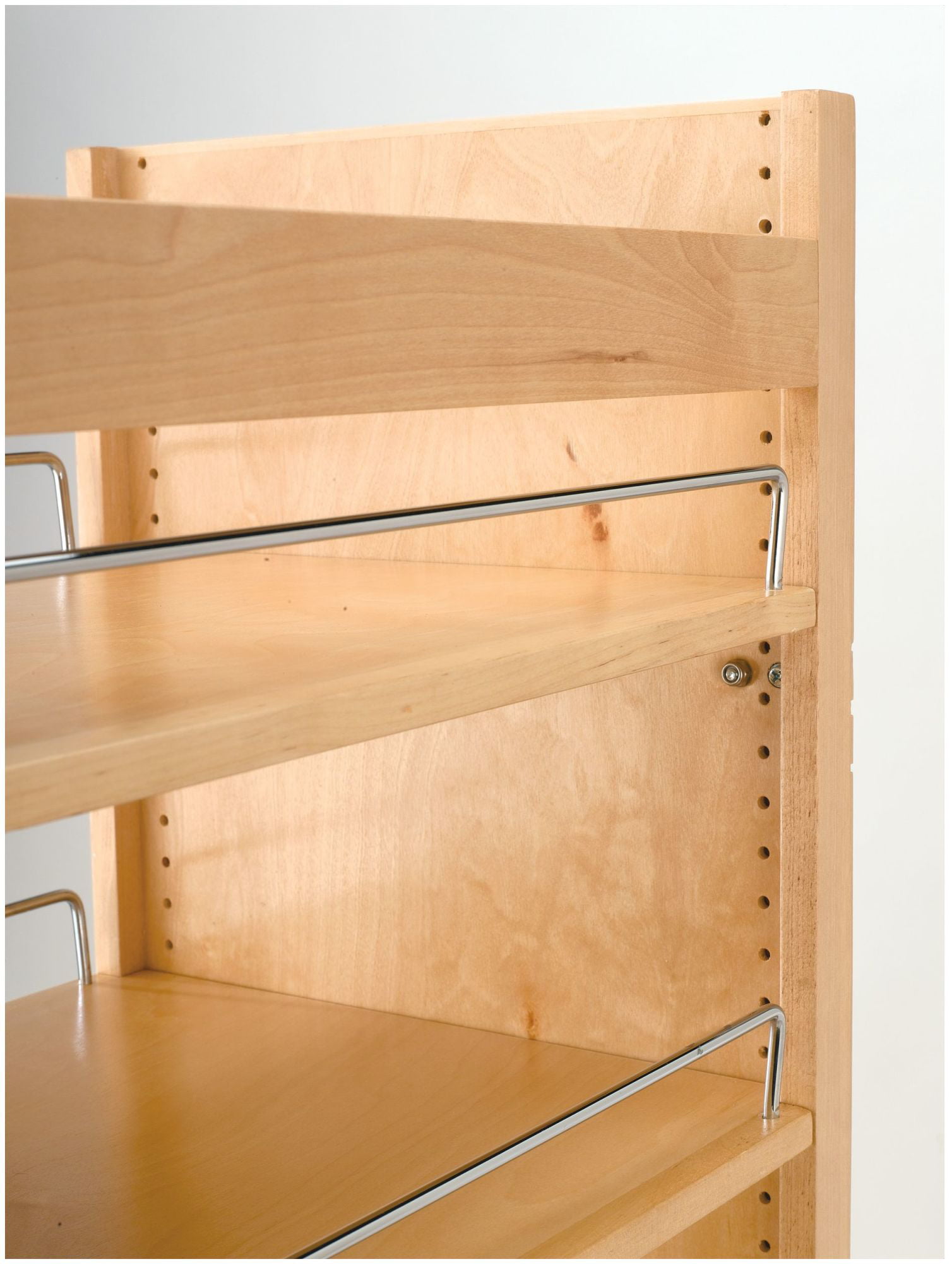 Natural Rev-A-Shelf 11 in W X 43 in H Wood Pantry Pullout Soft Close 