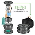 thumbnail image 4 of TOMSHOO 22pcs Camping Cookware Mess Kit, Camping Pot and Pan Cooking Set Outdoor Camping Hiking Backpacking Cooking and Picnic, 4 of 9