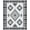Black And White, Pattern 4, variant on ODIKA Striped Buffalo Plaid With Farmhouse Checkerboard Border Accents Stain Resistant Flatwoven for Entryway, Kitchen, Mudroom