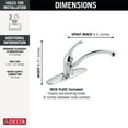 thumbnail image 4 of Delta Foundations Single-Handle Kitchen Faucet - B1310LF - Chrome, 4 of 4