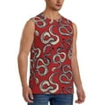 thumbnail image 2 of Fotbe Men's Snake Print Men's Sleeveless Muscle Tank Tops Casual T-Shirts for Gym Workout Beach-3X-Large, 2 of 8