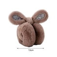 thumbnail image 6 of comerut Women Soft Furry Winter Earmuffs Sequin Rabbit Ear Shape Foldable Warm Ear Covers Outdoor Adjustable Ear Warmers, 6 of 8