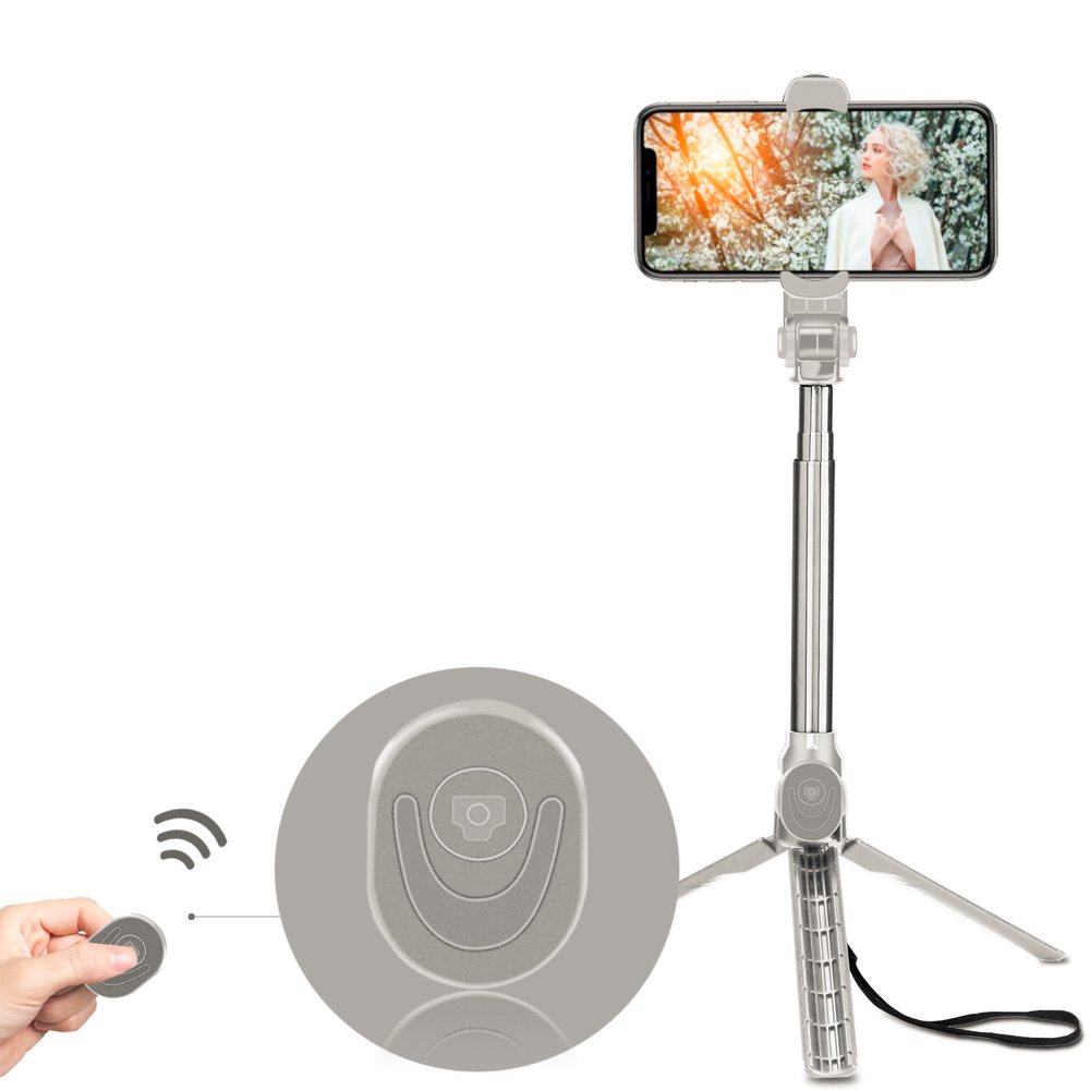 Elegant Choise Extendable Remote Control Selfie Stick Monopod Tripod Mount with Bluetooth For