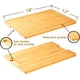 thumbnail image 4 of Tabla de cortar de bambú para cocina, tabla grande de madera para embutidos y quesos de 45 cm, bloque de madera con asas laterales y ranuras para jugos., 4 of 5