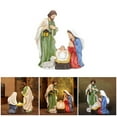thumbnail image 2 of Holy Family Nativity Scene Figures, Resin Christmas Christian Religious Statues, 2 of 7