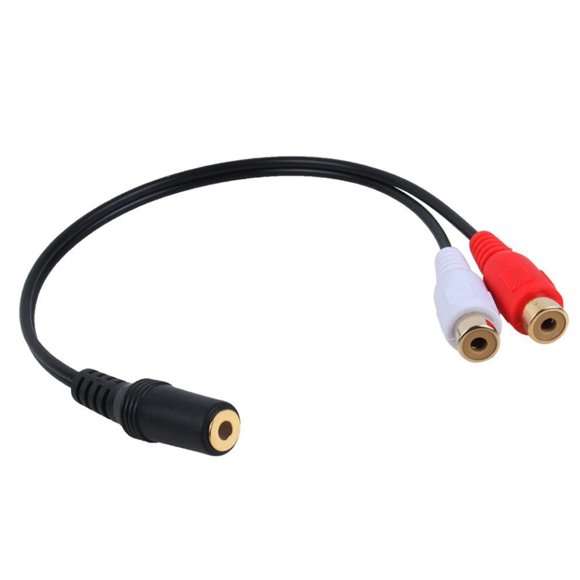 axGear 3.5mm to RCA Female Audio Converter Spliter Female Cable F/F Aux to AV Audio