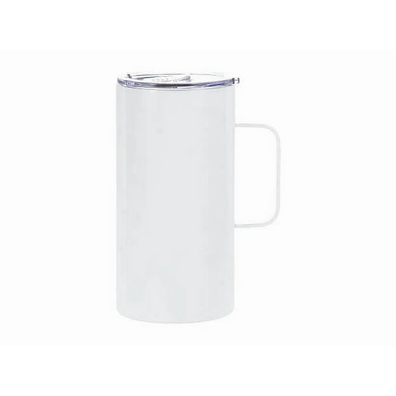 Craft Express 4 Pack 20oz Stainless Steel Sublimation Handled Mugs with Slide Lids