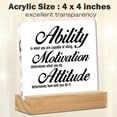 thumbnail image 2 of Inspirational Motivational Desk Sign Decor Ability Motivation Attitude Quote Acrylic Desk Plaque Sign Home Office Decoration, 2 of 5