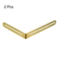 thumbnail image 3 of Adjustable Corner Code, 2 Pack 165x200mm - Stainless Steel 90-degree L-Shape Corner Brace, for Fixed (Gold), 3 of 5