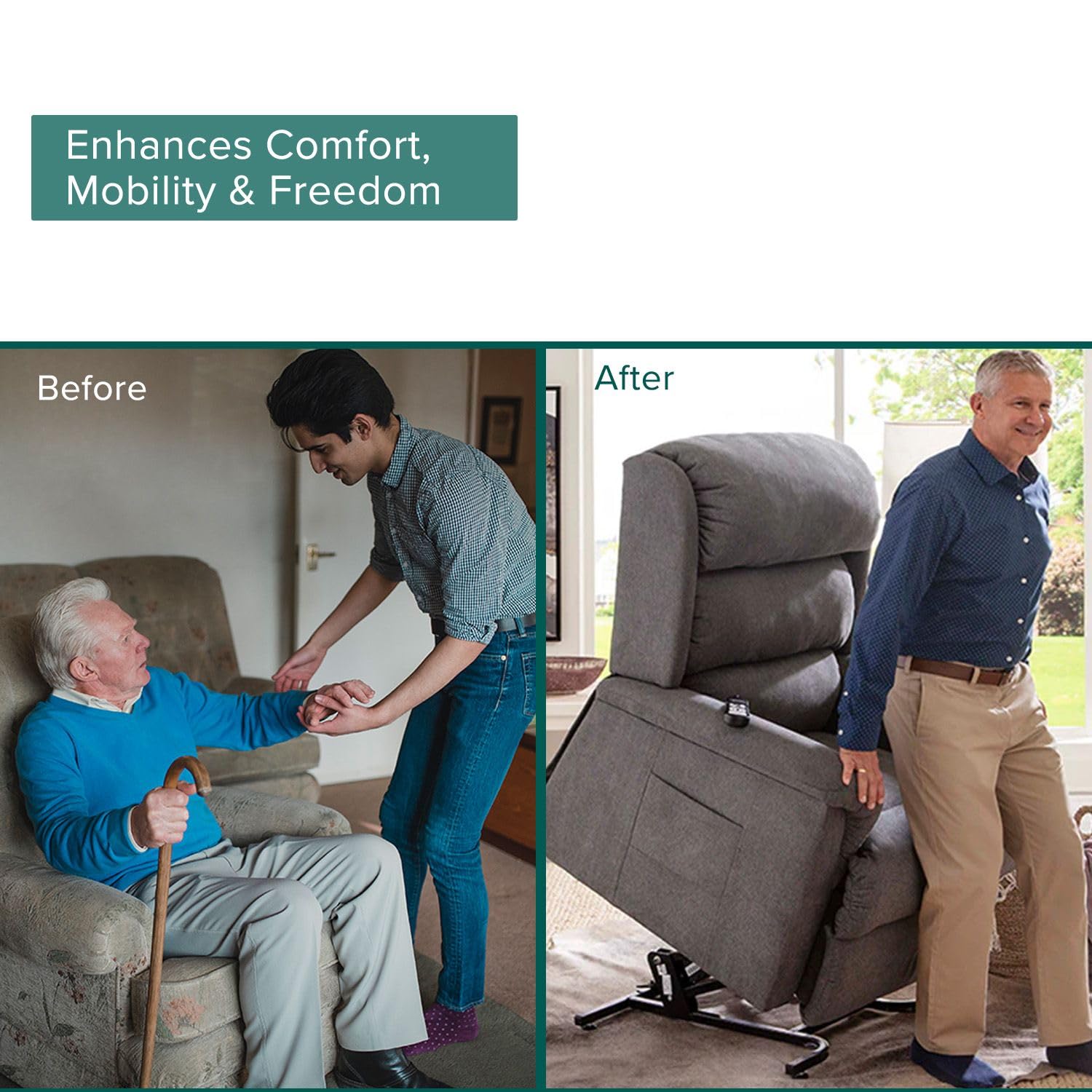 AlveyTech Hand Control for Pride LC-525, LL-770 Series, & Mega Motion LC-100 Lift Chairs with Heat & Massage (Serial Number LB410312004F30 and Later) - Replacement Recliner Chair Remote (ELEASMB7220)