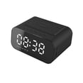thumbnail image 1 of Inteprter ABS Led Reloj Digital Espejo Altavoz Bluetooth Ajuste de Brillo de Tres Velocidades Destacado LED Cables de audio/vídeo negro, 1 of 1