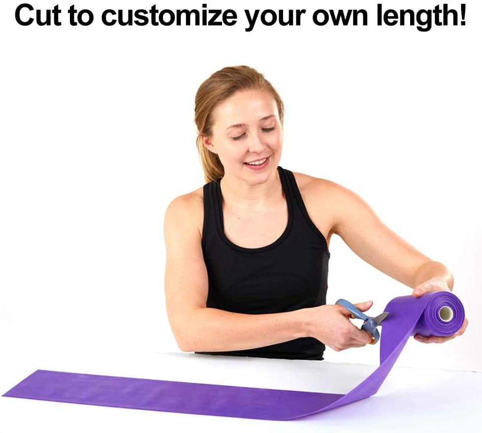 Super Exercise Band Purple Heavy Strength Latex Free Resistance Band Material in 24 Yard (75 ft.) Bulk Rolls. Home Gym Training for Physical Therapy, Pilates, Stretching, Yoga, and Strength Workouts.