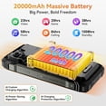 thumbnail image 3 of Blackview XPLEZORE 1 Pro AI 5G Rugged Phone, Android, 15, 20000mAh, 55W, 16GB, 512GB, Black/Orange, 3 of 7