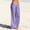 #Purple, variant on DPTALR Women's Fashion Casual Linen Solid Color High Waist Pleated Pocket Straight Loose Pants,Purple,Size M