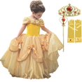 thumbnail image 1 of Vestido de princesa bella para niñas, disfraz de la bella y la bestia para fiesta de carnaval, Halloween Fivean unisex, 1 of 2