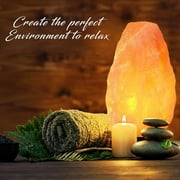 Himalayan Glow Color Changing Salt Lamp with Plastic Base and LED Night Light, 4-6 lbs
