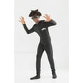 thumbnail image 3 of Miraculous Cat Noir Little Girls Zip Up Cosplay Costume Coverall Tail Mask and Headband 4 Piece Set Little Kid to Big Kid, 3 of 5