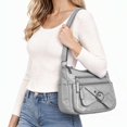 thumbnail image 4 of BadPiggies Women's Soft PU Leather Shoulder Bag Ladies Crossbody Purse and Handbags Lightweight Pocketbooks - Gray, 4 of 9