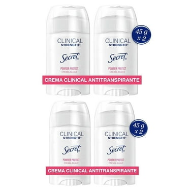 Secret Clinical Strength Anti-Perspirant Deodorant Advanced Solid, Powder Protection 1.60 oz (Pack of 4)