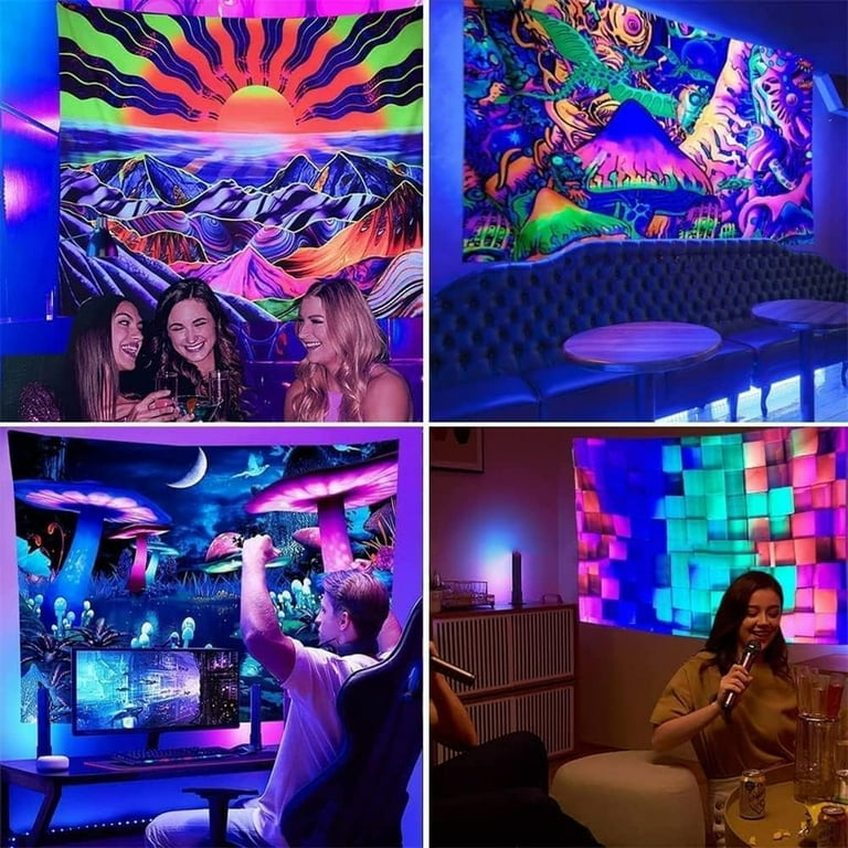 Custom blacklight tapestry sale