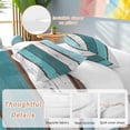 thumbnail image 2 of 3 Piece Turquoise Teal Duvet Cover Set Queen Size, Microfiber Comforter/Quilt Cover with Corner Ties and 2 Pillowcases, Farmhouse Retro Ombre Wooden Grain All Season Soft Bedding with Zipper Closure, 2 of 8