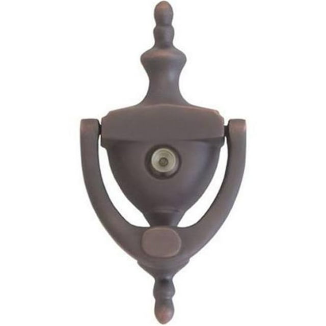 6 in. Venetian Bronze Traditional Door Knocker with Eyeviewer