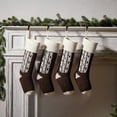 thumbnail image 4 of Vintage Christmas Stocking With Candy Bag Knitted Home Decoration Festive Floral Design, 4 of 4