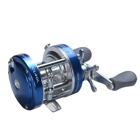 2+1BB Ultra Smooth High Speed Metal Round Baitcasting Reel Baitcaster Reel with Oversized Handle Color:Blue Size:Left (Best Fishing Line For A Baitcaster Reel)