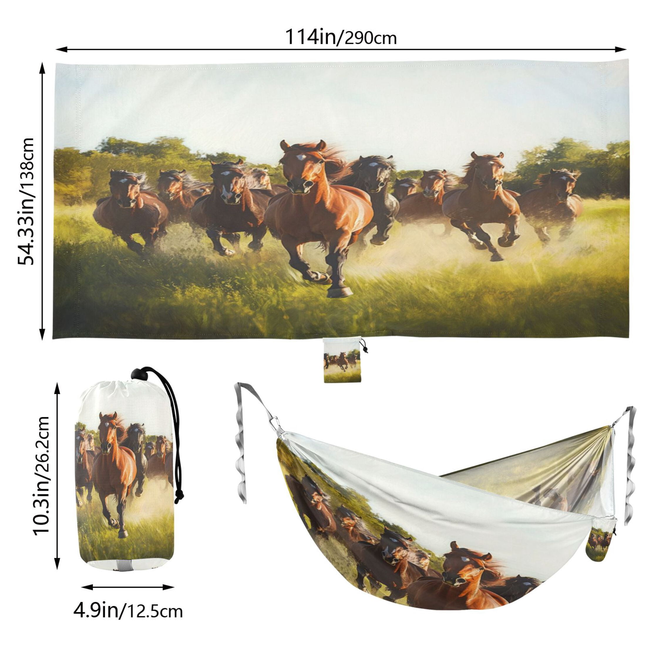 Hammock Camping Hammock Nylon Portable Hammock Travel Camping Hammock Beautiful Herd Of Horses