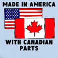 thumbnail image 2 of CafePress - Made In America With Canadian Parts Body Suit - Baby Light Bodysuit, Size Newborn - 24 Months, 2 of 4