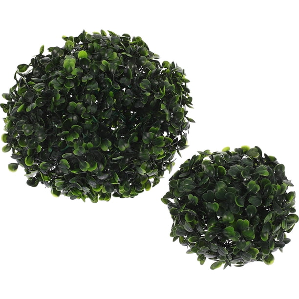 HEALEEP 2Ud Bola Decorativa De Planta Artificial Verde Para Ambientes Comerciales Y Residenciales