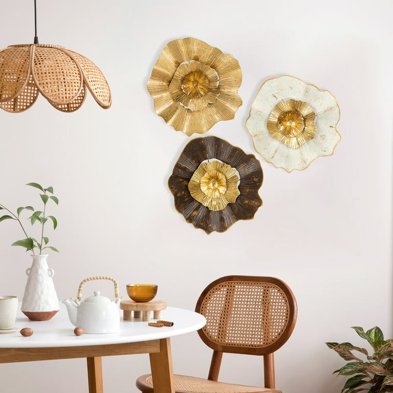 Round Wall Art, Gold Wall Decor, Circular Wall Art, Texture Wall Art
