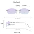 thumbnail image 4 of LifeArt Pure Titanium Frame Glasses/Blue Light Blocking Reading Glasses, Reduce Eyestrain, Stylish for Men and Women(Silver,+2.00 Magnification), 4 of 5