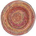 thumbnail image 2 of SAFAVIEH Cape Cod Alisia Striped Area Rug, Red/Multi, 5' x 5' Round, 2 of 7