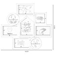 thumbnail image 7 of Decorative Modern Wall Mounted Multi Photo Frame Collage Picture Holder for 8 Pictures Multiple Sized, White, 7 of 7