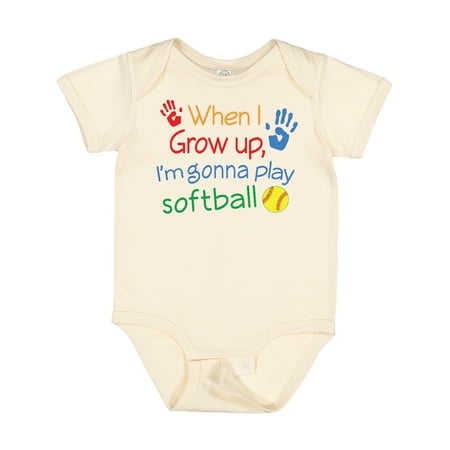 

Inktastic Future Softball Player Gift Baby Girl Bodysuit