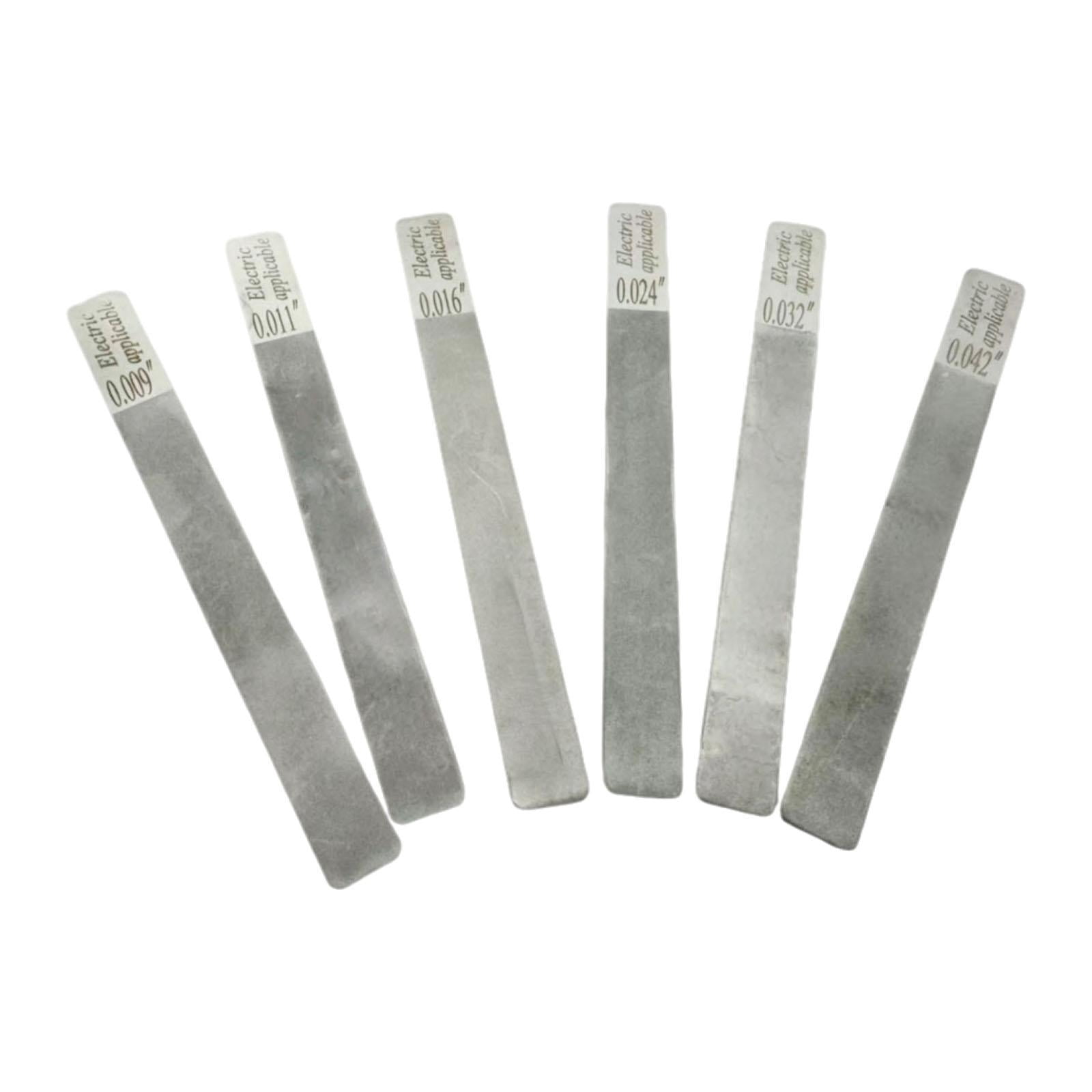 LeeQinersw 6Pcs Guitar Gauged Nut Slotting File Set Stainless Steel for Repairing Parts Electric 09 to 42