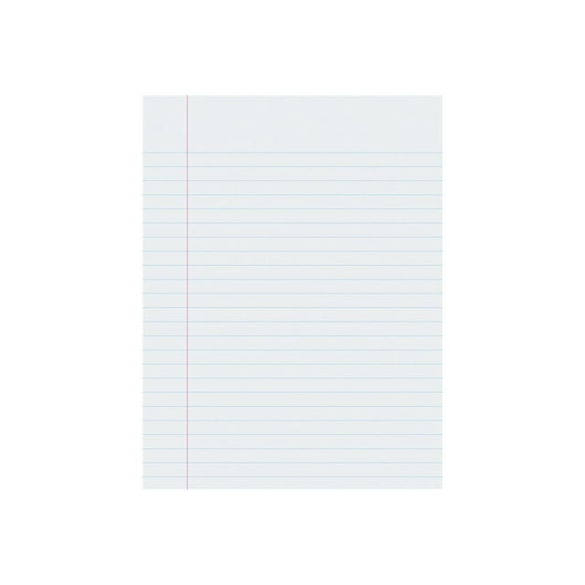 Pacon Papier de Composition, 8 Pouces X 10 1/2 Pouces, Règle 3/8 Pouces, Blanc, 500 Feuilles